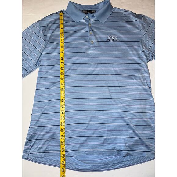 Nike Golf Tiger Woods Light Blue Polo Mens Size Large Chest Logo - Picture 2 of 7